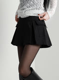 Hidden Cotton Pleats Skirt