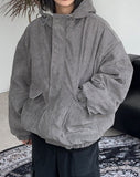 Deuce fleece corduroy hooded jacket