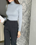 Loaem Epaulet Turtleneck Knit