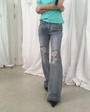 Marton Damaged Bootcut Pants