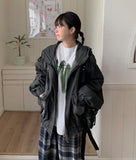 Corely Denim Two-Way Pocket Hood Over Jacket