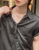 Argent Silk ST Tie Short Sleeve Shirt