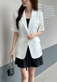 Lovell Tailored Strap Linen Jacket