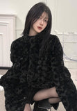 Robin black fur coat