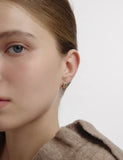 Champagne Full Moon Silver Duo Shine Earrings S