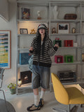 Field Stripe Mesh Warmer Hooded Zip-Up