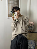 Cream Beige & Lavender Olive Washable Knit