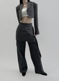 Pick D-Ring Wrap Skirt Pants