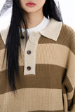 Junior rugby over knit collar shirt