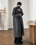 Mohair Leather Collar Wool Coat