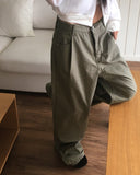 [Mink Brushed] Sonek Rustling Cotton Wide Cargo Pants
