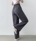 Linen Wide Fit Banding Pants