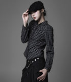 Tribe shirring check shirt