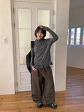 Kakuni Bijo Wide Cotton Pants