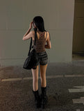 Y2K Leopard Slim Top