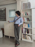 Elin semi wide slit slacks