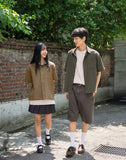 Minimal Crop Check Short Sleeve Shirt