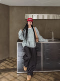 Diano raw balloon denim pants