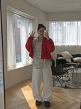 [unisex] Renshu Button Wide Cotton Pants