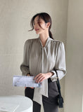 Rieven Satin Tie Blouse