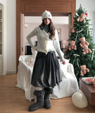 Double Buckle Fur Fold Sheepskin Boots