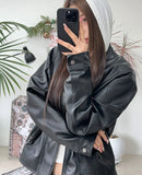 Nev biker leather jacket