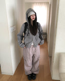 Moa Two Way Check Hood Zip-Up