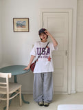 Helmo Star Printing Over Short Sleeve Tee