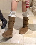 Brill Fur Platform Sole Ugg Long Boots