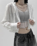 Moulan cropped hooded shirt