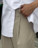 Cherny one tuck wide slacks
