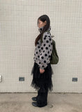 Ratmaru Dot Fleece Zip-Up Jumper