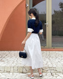 Byville Pintuck Pleated Long Skirt