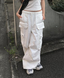 Fergie Cargo String Wide Pintuck Pants