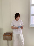 Harletter Star Embroidered Crop Short Sleeve Tee