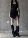 Studded Black Short Denim