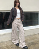 Yufit Fluffy Wool Fur Long Sleeve Cardigan