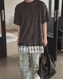 Triple Damage Layered Short Sleeve T-shirt