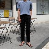 Cable collar short sleeve knit