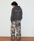 SLASH LOGO PIGMENT ZIP UP HOODIE