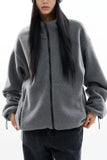 Mockneck low warm fleece zip-up
