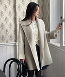 Scott Shawl Collar Wool Handmade Half Coat