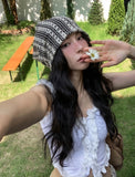 Honey loose fit net beanie