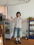 Meters Summer Check Hood Short Sleeve Shirt