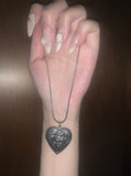 Fairy rose heart necklace