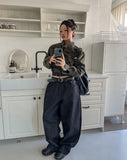 Camouflage Crop Rider Jacket