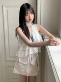 Hawkin cargo banding mini skirt