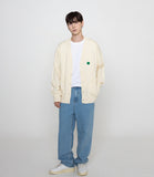 Clover Smile Embroidery Knit Cardigan