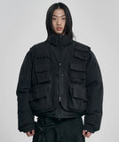 Cargo Vest Layered Padded Jacket