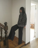 Dotty Leopard Knit Zip-Up